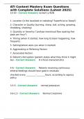 ATI Content Mastery Exam Questions with Complete Solutions &lpar;Latest 2025