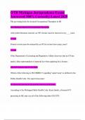 OTR Michigan Jurisprudence Exam&vert; Answered 100&percnt; Correctly&vert; Latest 2025