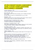 ATI RN CONCEPT-BASED ASSESSMENT LEVEL 3 STUDY GUIDE QUESTIONS WITH CORRECT ANSWERS