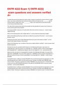 ENTR 4222 Exam 1 ENTR 4222 exam questions and answers verified A&plus;
