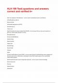 HLH 199 Test questions and answers correct and verified A&plus;