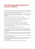 HLH 199 study guide questions and answers verified A&plus;