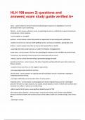 HLH 199 EXAM 1 exam questions and answers correct and verified A&plus; bundle &num;NEW&excl;&excl;&excl;&excl;