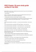 HSCI Chapter 10 exam study guide verified A&plus; fall 2024