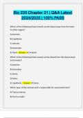 Bio 235 Chapter 21 &vert; Q&A Latest 2024&sol;2025 &vert; 100&percnt; PASS