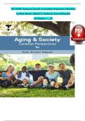 Aging and Society&colon; Canadian Perspectives 9th Edition TEST BANK by Mark Novak&comma; Herbert C&period; Northcott&comma; Verified Chapters 1 - 20&comma; Complete Newest Version
