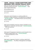 CDFM - Module 3 EXAM QUESTIONS AND ANSWERS 100- SOLVED &lpar;Newest 2025&rpar;