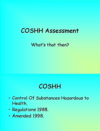 Colourfull COSHH training & information :D