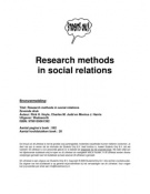 Samenvatting Research Methods in Social Relations