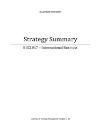 Summary Strategy chapter 1-10