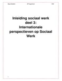 Inleiding in sociaal werk deel 3 internationale perspectieven