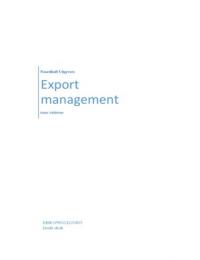 Samenvatting Export management Hans Veldman (Noordhoff uitgevers) ISBN 9789001200435