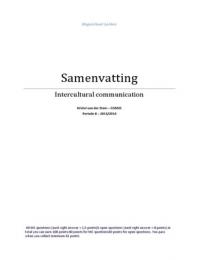 Sheets samenvatting Intercultural Communication (ICC)
