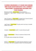 FLORIDA INSURANCE 2-14 EXAM 2025&vert; BRAND  NEW EXAM QUESTIONS WITH 100&percnt; CORRECT  SOLUTIONS &vert; GUARANTEED SUCCESS&vert; ACE  YOUR GRADES&period;