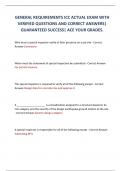 GENERAL REQUIREMENTS ICC ACTUAL EXAM WITH  VERIFIED QUESTIONS AND CORRECT ANSWERS&vert;  GUARANTEED SUCCESS&vert; ACE YOUR GRADES&period;