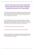 HIV & TB HESI CASE STUDY ACTUAL EXAM WITH  VERIFIED QUESTIONS AND CORRECT ANSWERS&vert;  GUARANTEED SUCCESS&vert; ACE YOUR GRADES&period;