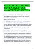 CSX CONDUCTOR FINAL REVIEW QUESTIONS ANSWERED CORRECTLY 