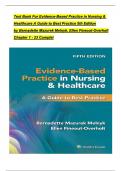TEST BANK For Evidence-Based Practice in Nursing & Healthcare 5th Edition by Melnyk&comma; Overholt&comma; Verified Chapters 1 - 23 Complete Newest Version