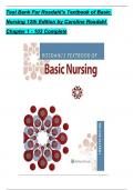 TEST BANK For Rosdahl's Textbook of Basic Nursing&comma; 12th Edition by Caroline Rosdahl Chapters 1 - 103&comma; Complete
