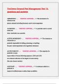 TruGreen General Pest Management Test 7A questions and answers