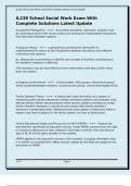 IL238 School Social Work Exam With Complete Solutions Latest Update
