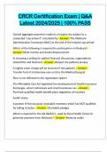 CRCR Certification Exam &vert; Q&A Latest 2024&sol;2025 &vert; 100&percnt; PASS