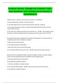 Customer Service&colon; Through the Customer's Eyes - Exam Questions with Verified Correct Answers &vert; Guaranteed A&plus;
