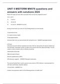 UNIT 5 MIDTERM MN576 questions and answers with solutions 2025 