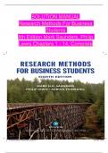 Research Methods For Business Students&comma; 8th Edition Solution Manual by Mark Saunders&comma; Philip Lewis&comma; Verified Chapters 1 - 14&comma; Complete Newest Version