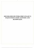 2024&sol;2025 HESI RN PEDIATRICS EXAM V2 50 QUESTIONS WITH ANSWERS AND RATIONALES