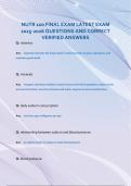 NUTR 100 FINAL EXAM LATEST EXAM  2025-2026 QUESTIONS AND CORRECT  VERIFIED ANSWERS