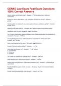 CERAD Law Exam Real Exam Questions 100&percnt; Correct Answers
