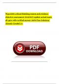 Wgu d265 critical thinking reason and evidence objective assessment 2024&sol;2025 update actual exam all quiz with verified answer 100&percnt; Pass Solution&sol; Already Graded A&plus;
