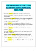OSC Ophthalmic Scribe Exam &vert; Q&A Latest Update 2024&sol;2025 &vert; 100&percnt; PASS