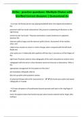 Ortho - practice questions- Multiple Choice with Verified Correct Answers &vert; Guaranteed A&plus;