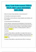 TEXAS CODE ENFORCEMENT BUNDLED EXAMS&colon;&colon;&colon;&colon; Q&A LATEST 2024&sol;2025