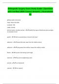 Orthopedic Surgery Exam Study Guide &vert;Questions with Verified 100&percnt; Correct Answers &vert; Guaranteed A&plus;