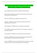 Orthopedic Surgery Quiz &vert;Questions with Verified 100&percnt; Correct Answers &vert; Guaranteed A&plus;