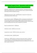 Orthopedic surgery Test&semi; - Questions with Verified 100&percnt; Correct Answers &vert; Guaranteed A&plus;