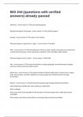 BIO 244 &lpar;questions with verified answers&rpar; already passed