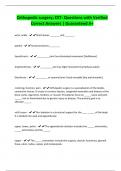 BUNDLE OF Orthopedic Surgery   Exams &vert; Questions with Verified 100&percnt; Correct Answers
