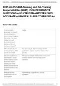 2025 WAPS SSGT-Training and Ed- Training Responsibilities &lpar;2025&rpar; &vert;COMPREHENSIVE QUESTIONS AND VERIFIED ANSWERS &vert;100&percnt; ACCURATE ANSWERS &vert; ALREADY GRADED A&plus;