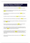 2W151A Volume 2 Questions and Complete Solutions Graded A&plus;