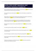 2w151 CDC B SET Questions and Complete Solutions Graded A&plus;