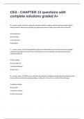 CES - CHAPTER 13 questions with complete solutions graded A&plus;