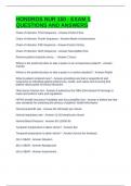 HONDROS NUR 150 - EXAM 1 QUESTIONS AND ANSWERS