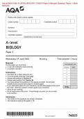Actual 2024 AQA A-LEVEL BIOLOGY 7402&sol;3 Paper 3 Merged Question Paper &plus; Mark  Scheme
