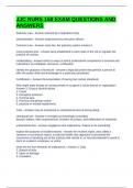 JJC NURS 150 EXAM QUESTIONS AND ANSWERS 