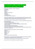 MEDICATIONS&comma; NURS 150 EXAM QUESTIONS AND ANSWERS