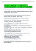 NU 150 - GALEN - PHARM TEST 3 QUESTIONS WITH CORRECT ANSWERS